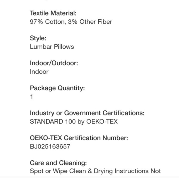 Hearth & Hearth Slub Center Stripe  Oversized Lumbar Oblong Bed Pillow - Picture 12 of 14